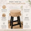 Housse de tabouret de bar en lin floral Mitti