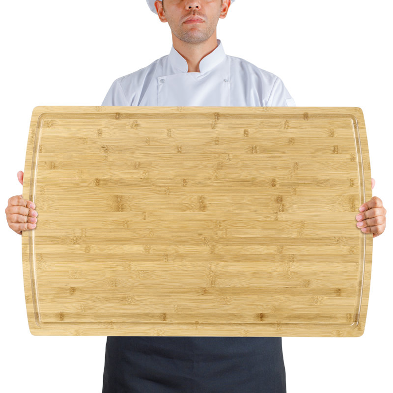 Planche à découper 36 po x 24 po, planches à découper en bambou pour la cuisine, très grand couvercle de poêle à bois