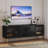 Modern TV Console with 3D Flower Pattern for TVs up to 70"-5187364