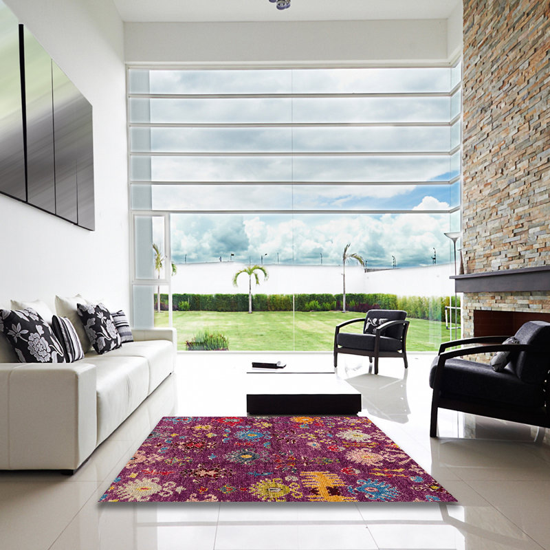 Tapis abstrait moderne 5211, Carré 4 pi