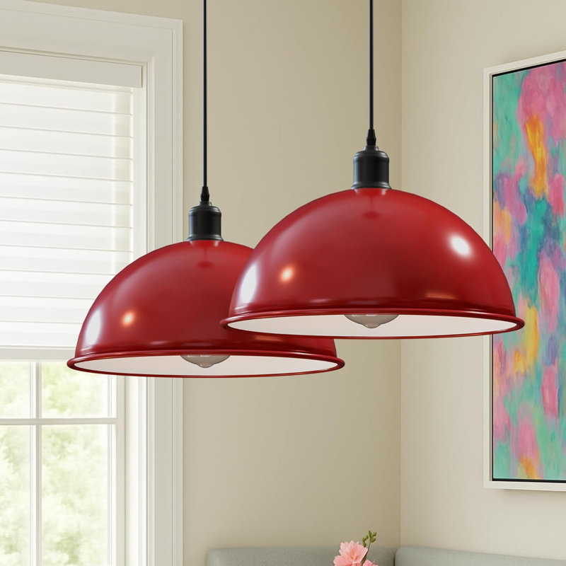 1 - Light Dome Pendant, Red