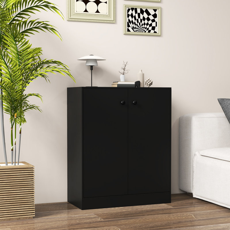 Navjeevan Rectangle Accent Cabinet, Black