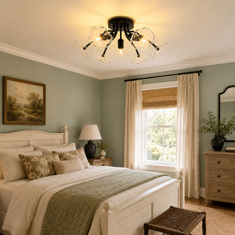 20in Novelty Flush Mount Ceiling Light 3 - Light Chandelier