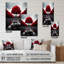 «Red and Grey Forest Serenity - Forest», art mural acrylique-813388727