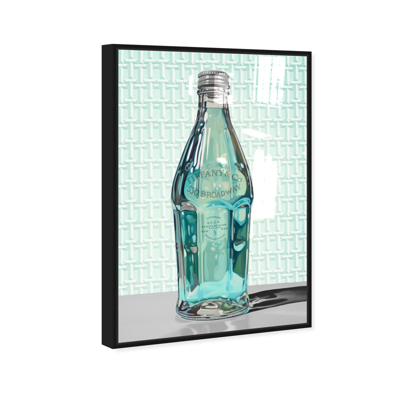 Oliver Gal New York Summer Splash Fashion and Glam - Hand-Applied Glass Coat Framed Canvas Art, 24" H x 16" W, Silver