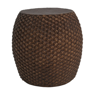 Faux Rattan Side Table For Both Indoor And Outdoor Use, Handmade Mgo