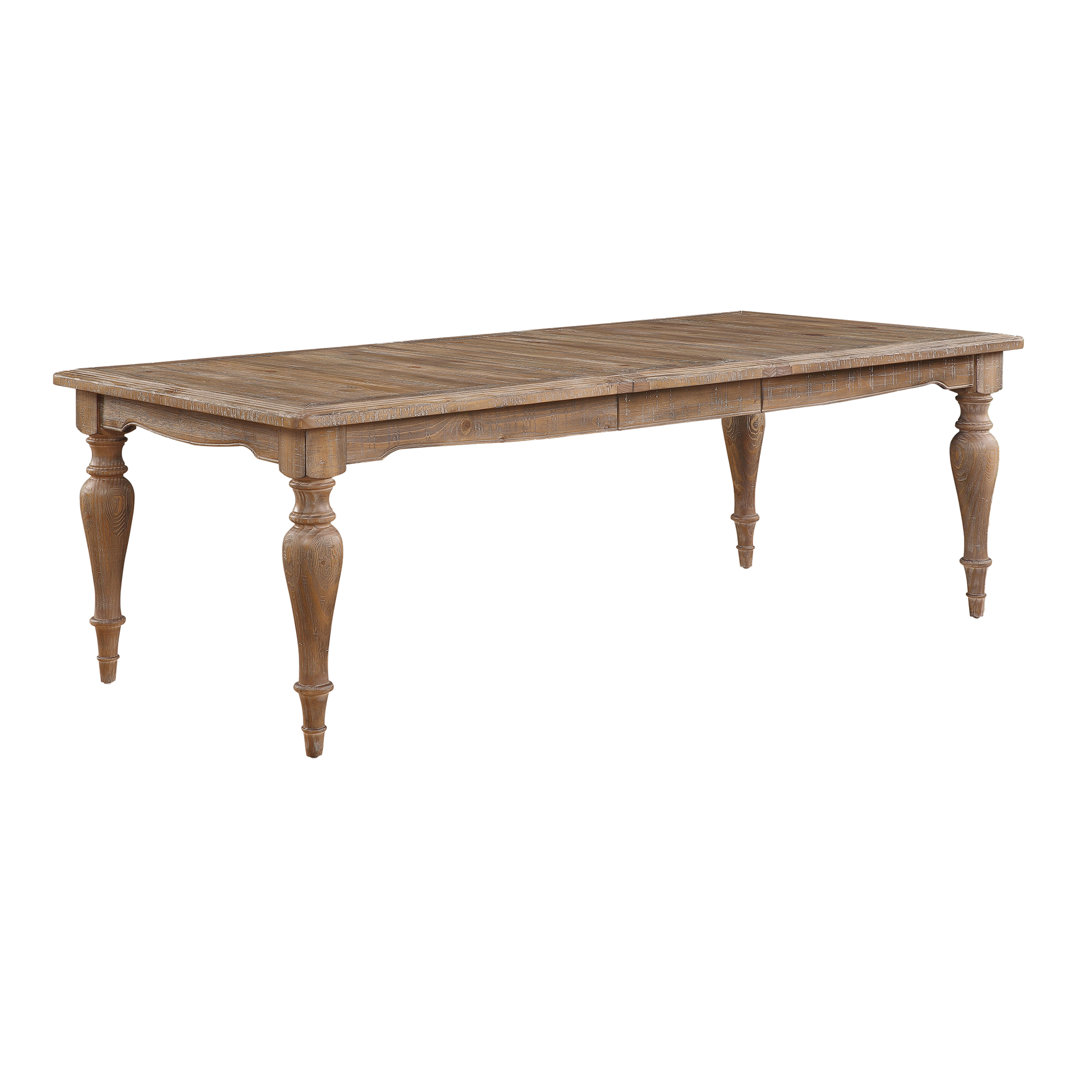 Busse Extendable Pine Solid Wood Base Dining Table Laurel Foundry Modern Farmhouse®