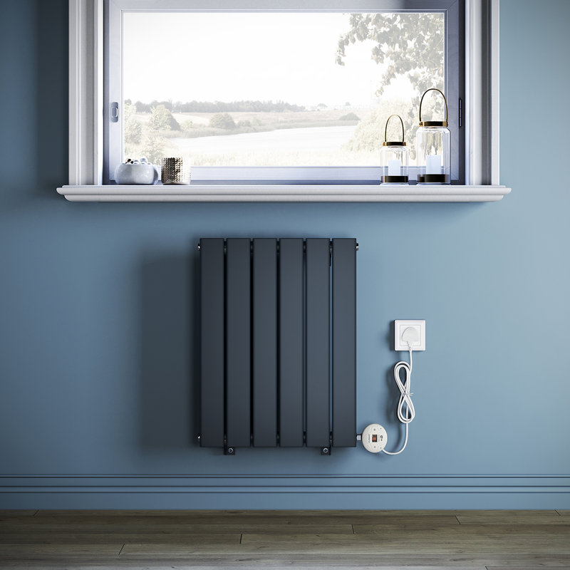 60*5.8cm, Smart WiFi-Enabled Electric Radiator Flat Panel with Intelligent Heating Control, 60cm H x 45.2cm W x 5.8cm D 