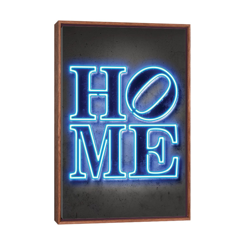 "Home" par Octavio Mielu-impression d’art textuel, Cadre bois classique, Pas de tapis, H 48 po x l 32 po x P 1,5 po