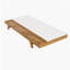 Ensemble de chaises longues, espace disponible sur un côté, bois d'acacia avec coussins de salon résistants à l'eau (crème et épaisseur de 2 pouces) - version assortie gris foncé / feuille de noix de coco disponible-148845840