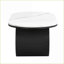 Table basse moderne en pierre frittée avec rangement caché & amp; 3 repose-pieds gigognes, placage de noyer, peu encombrant pour le salon