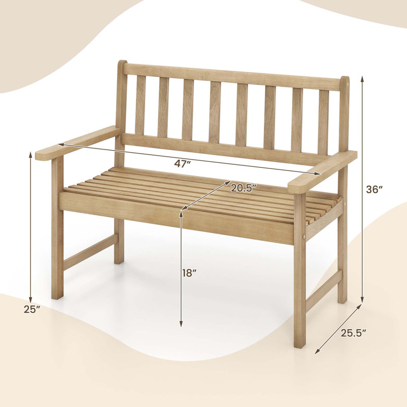 Banc d'extérieur en bois de teck Devien