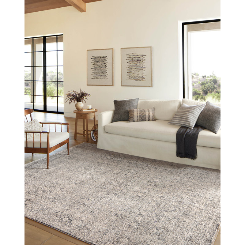 Stone and Mist Wool Synthetic Rectangular Accent Rug 2'-3" x 3'-10"