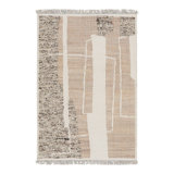 Rug & Kilim’S Flatweave Runner With Cream And Beige Geometric Patterns