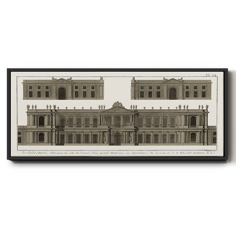 Buildings & Facades I- Framed Canvas, 20" H x 50" W