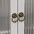 24.8"Glass Door Vintage Double Door Wall Cabinet With Three Tiers Of Storage With Towel Rack, For Bathroom, Kitchen,Dining Room, White Washed-2050043186