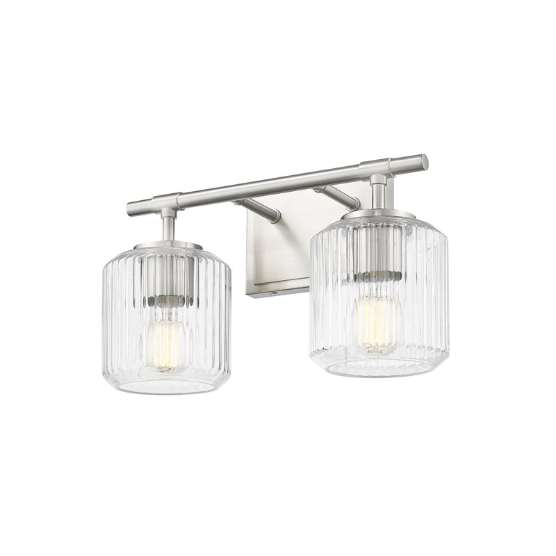Meuble-lavabo 2 lumières Braggs, Nickel brossé