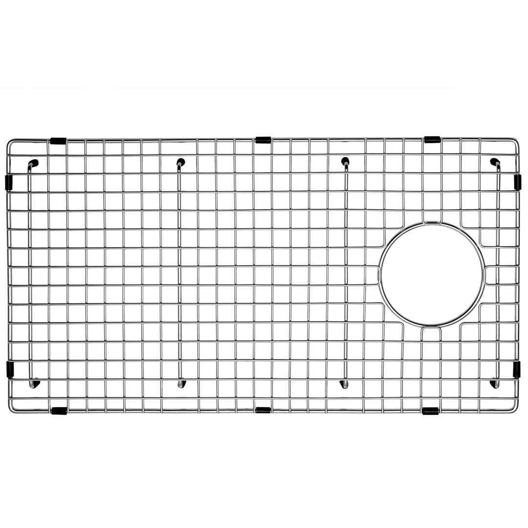26.93-in x 14.09-in Side Drain Heavy-Duty Stainless Steel Sink Protector Serene Valley