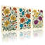 Plantes et fleurs, motif floral avec couleurs vives et feuilles vertes, ensemble de 3 impressions sur toile-1744037336