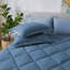 Ensemble d'édredon 7 pièces en microfibre délavée toutes saisons - ensemble de literie matelassée à coutures losangées, housse de couette en duvet synthétique réversible, édredon en microfibre moelleuse respirante-107132396-107132392