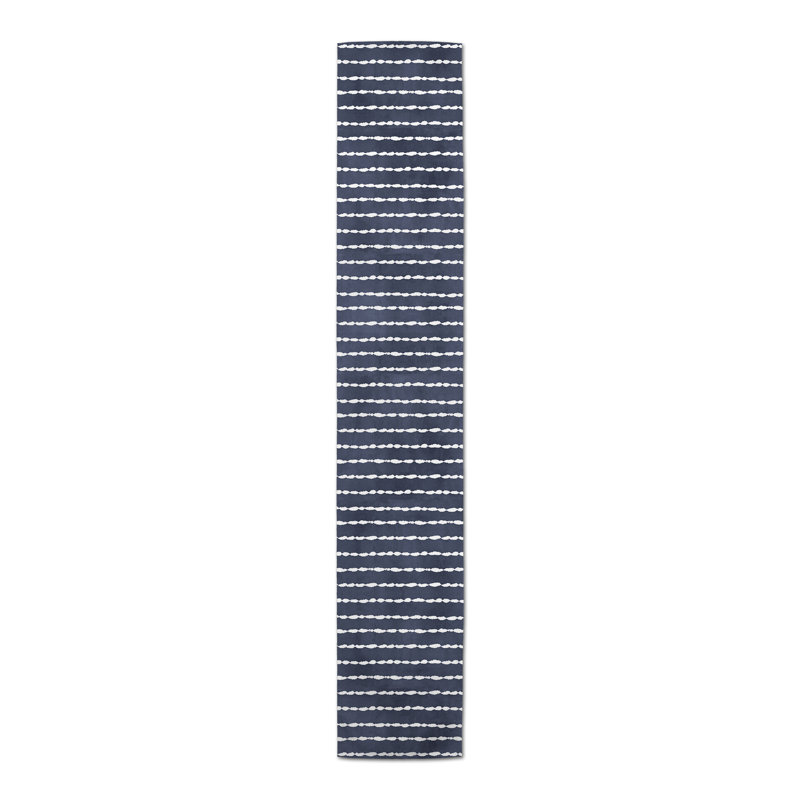 Jenner Rectangle Striped Polyester Table Runner, 90" x 16"