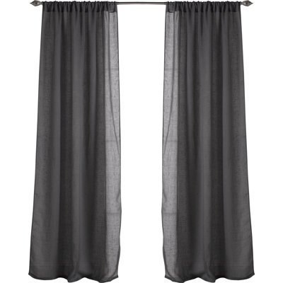 Linen Sheer Curtain Single Panel