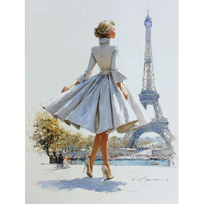 Eiffel Charm Wrapped Canvas Wall Art