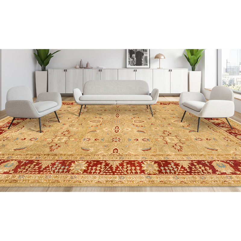 Wool Oriental Area Rug, Rectangle 9' x 12'