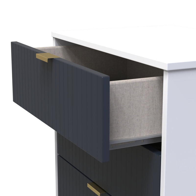Beranda 3 Drawer Chest (Ready Assembled), Indigo Matt/White