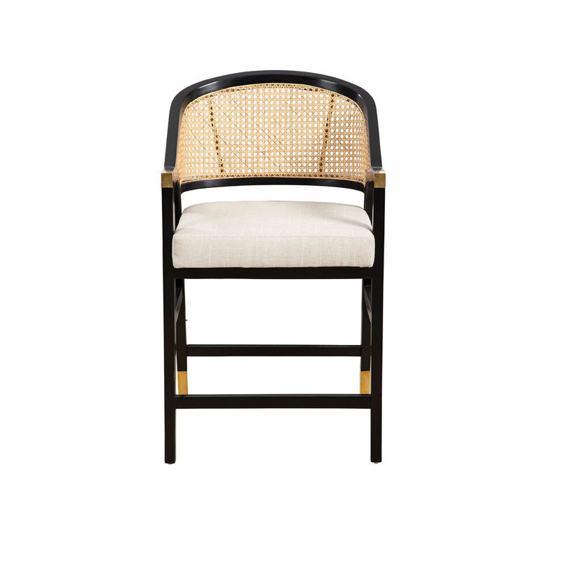 Royce 38" Tall Counter Stool, Black