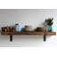 Tablette en bois de grange massif récupéré avec supports Kylee-213708383
