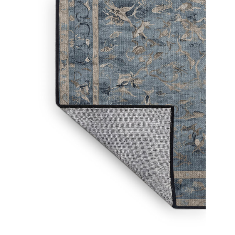 Machine Washable Gray Area Rug
