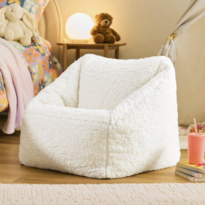 icon Kids Teddy Bear Armchair Bean Bag Natural Childrens Bean Bags