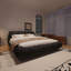 Lit plateforme Everly Quinn Elegant avec tête de lit tapissier et structure solide-823076031-825926912