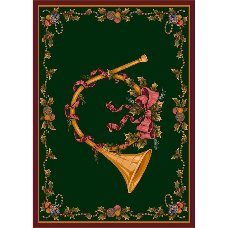 Norsworthy French Horn Garland Area Rug, Rectangle 2'8" x 3'10"
