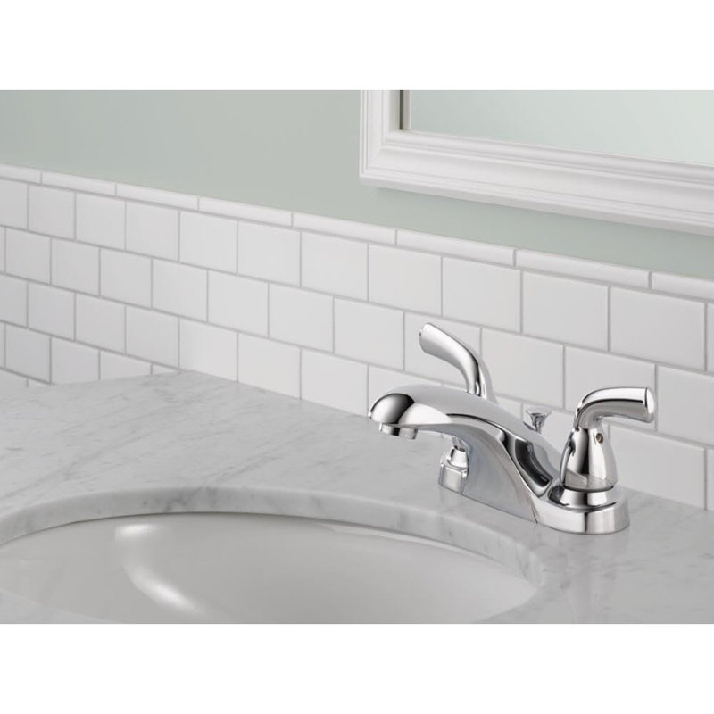 2 Handle Centerset Bathroom Faucet, Chrome
