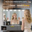Dressing Table with Motion Sensor 3-colour lighting, Charging Socket and Stool-2035891663