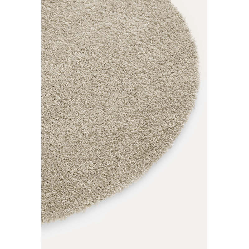 Elyam Machine Washable Tufted Beige Rug, Round 120cm