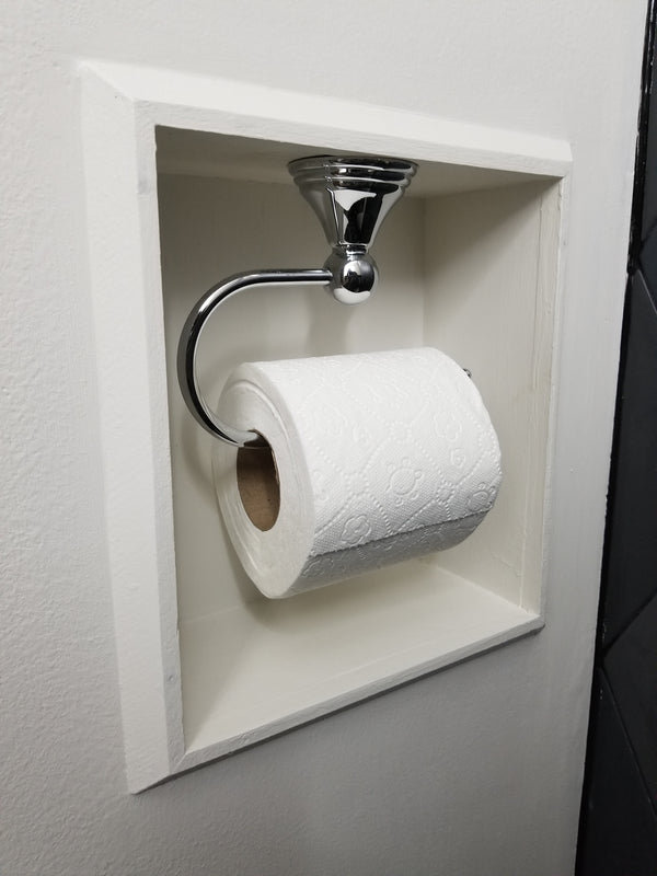 Porte-papier hygiénique encastré, Chrome chrome