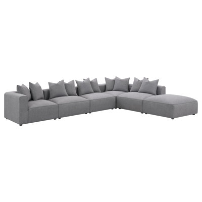 Womack 6-piece Upholstered Modular Sectional Grey