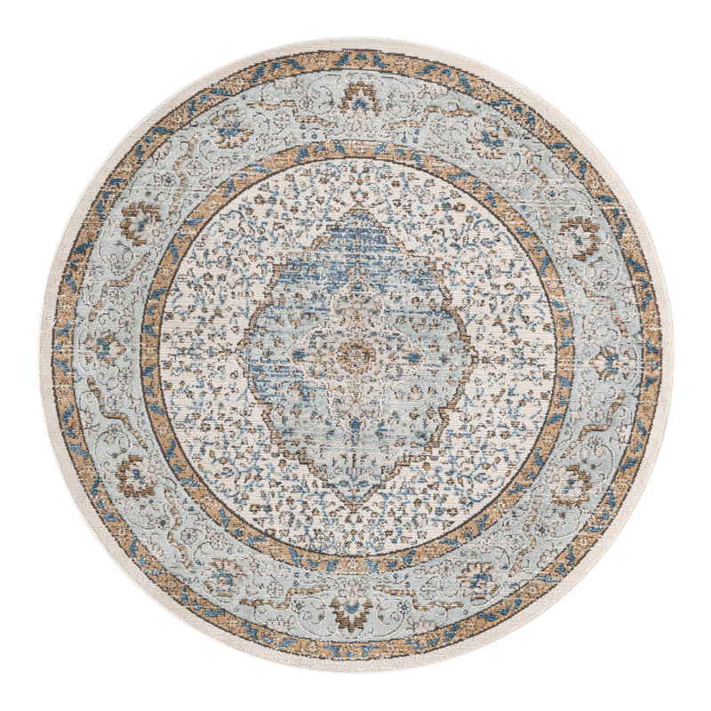 Weingartner Oriental Blue Area Rug, Round 6'1"