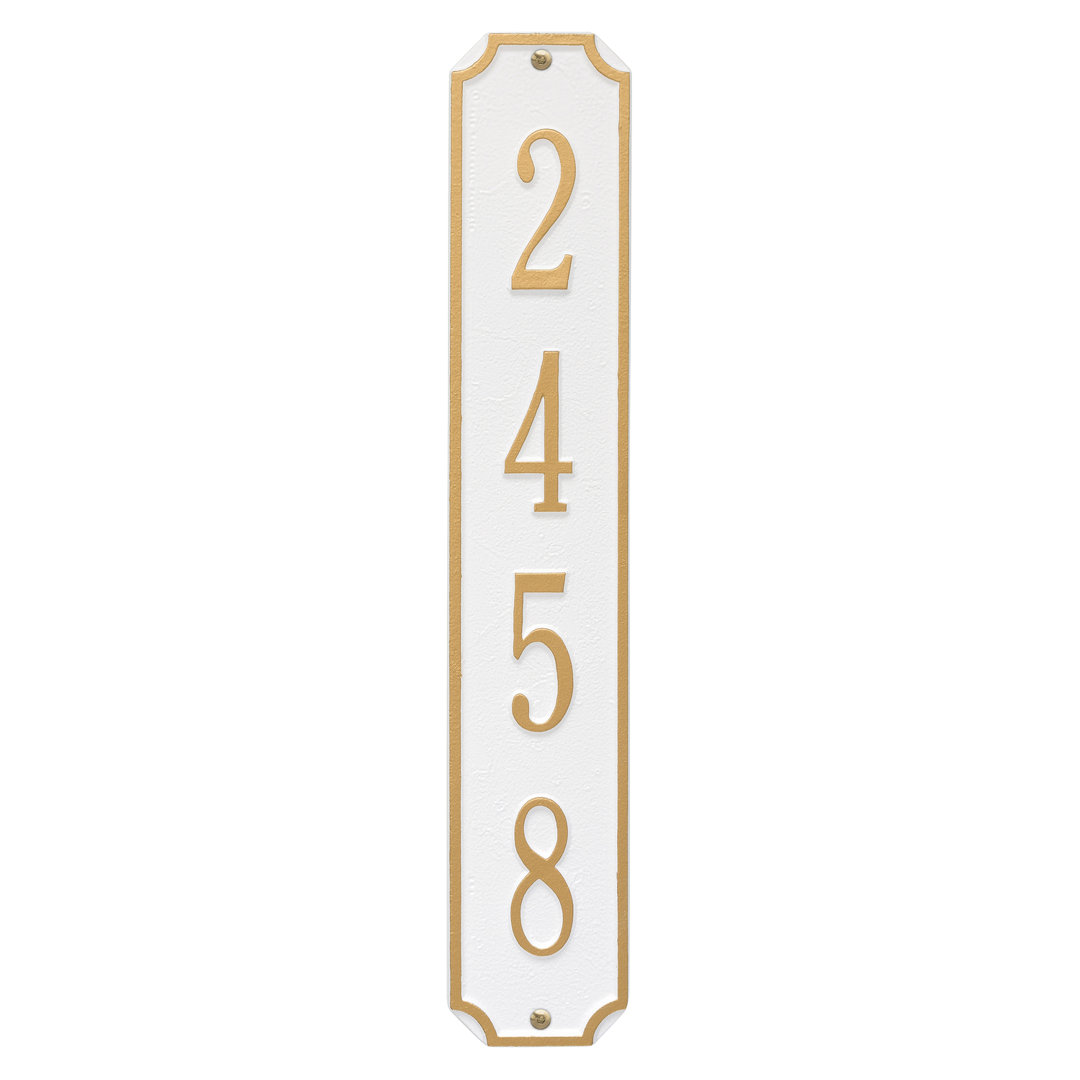 Cut Corner Vertical Address Sign Old Century Forge