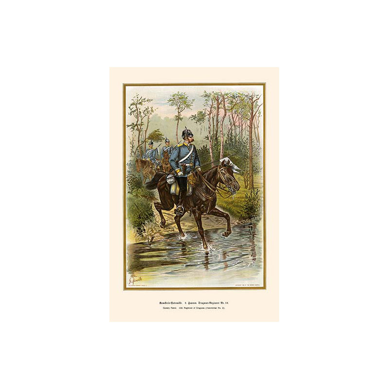 Cavalerie de cavalerie de l’ancien régiment-impression, H 30 po x l 20 po x P 1,5 po