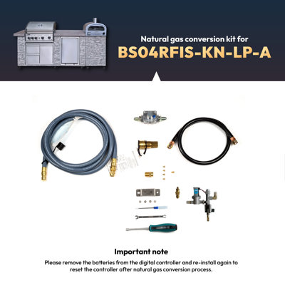 European Ledge Island Grill And Oven Natural Gas Conversion Kit