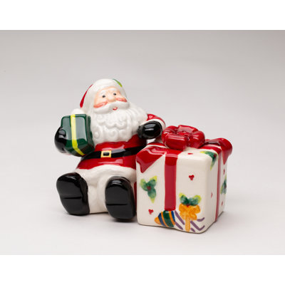 Santa Holding a Gift Salt & Pepper Shaker