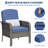 2-Piece Outdoor Patio Furniture Set, All-Weather Rattan Chairs with Thick Cushions, High Back Wicker Lounge Chairs for Porch, Deck, Garden, Poolside & Backyard (Brown/Beige)-439718535-439718529