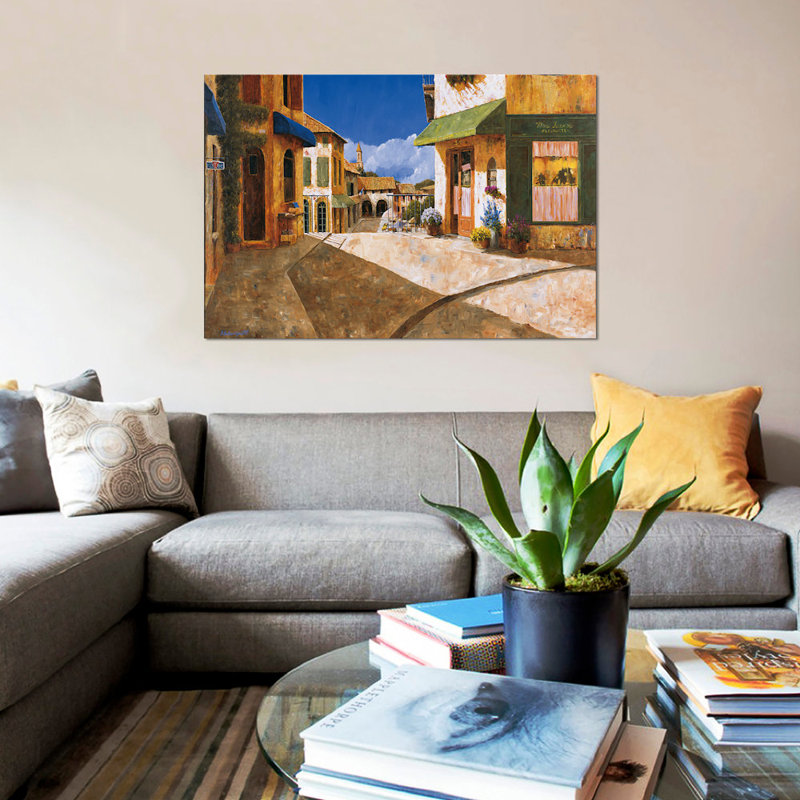 «On My Way to the Market» par Gilles Archambault - Impression sur toile tendue, H 18 po x l 26 po x P 1,5 po, Pas de tapis