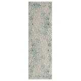 Tedesco Abstract Area Rug in Ivory/Blue