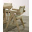 Chaises de salle à manger avec accoudoirs et revêtement en chêne et siège en polyester 2 pièces-658981889
