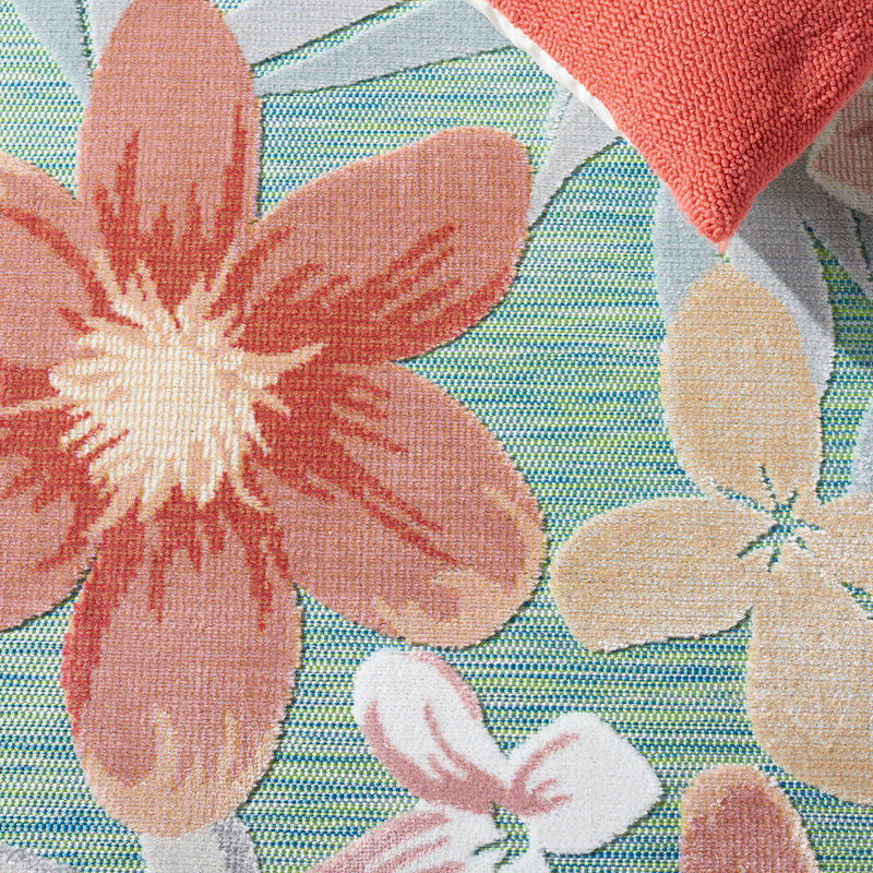 Tapis floral tissé à la machine Shutesbury, Tapis de couloir 2 pi x 5 pi